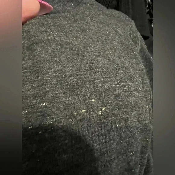 Gray Mossimo Tee with Gold Sparkle Threading - Picture 3 of 5